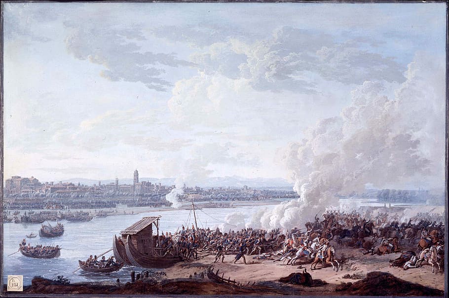 french, pass, French Pass, River Po, Piacenza, Italy, battle, public domain, soldiers, war