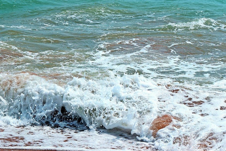 the waves, piana, sea, waves, sandy beach, water, nature, ocean, sea foam, spitting water