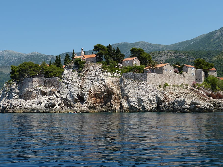 Budva, Montenegro, Balkan, Adriatic Sea, historically, mediterranean, island, sveti stefan, sveti stjepan, hotel