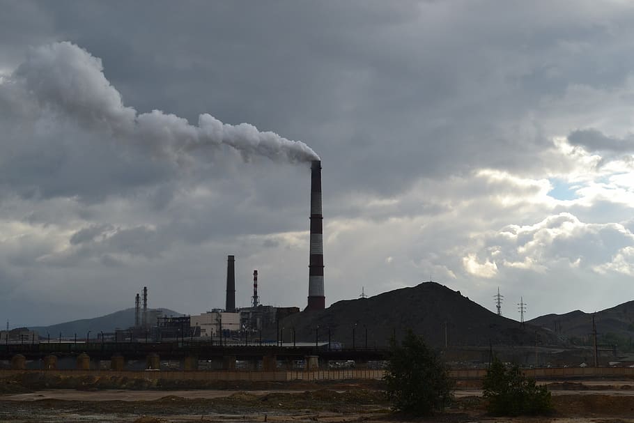 karabash, ecología, planta, contaminación del aire, daños, trompeta, fábrica, contaminación, industria, cielo