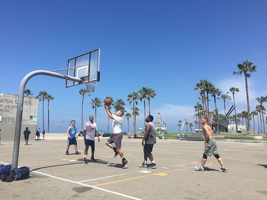 baloncesto, venecia, california, juego, playa, jugar, hombres, entrenamiento, baloncesto - deporte, grupo de personas - Pxfuel