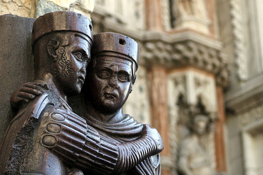 Venice, San Marco, Statue, Italy, Palace, doge, architecture, male likeness, history, sculpture