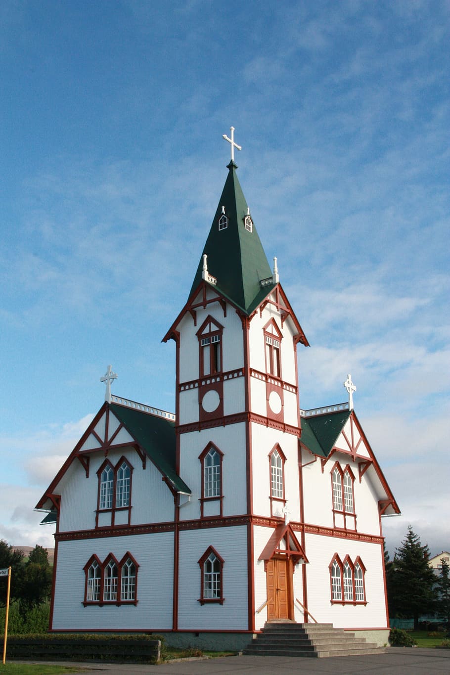 フーサヴィーク, 教会, 北, アイスランド, 北アイスランド, 建築, スカンジナビア, 建物の外観, 空, 構築された構造