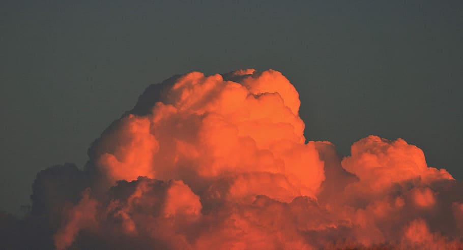 Pink Cloud, Cumulus, Dense, cloud, bulky, pink, sunset, danger, smoke - physical structure, burning