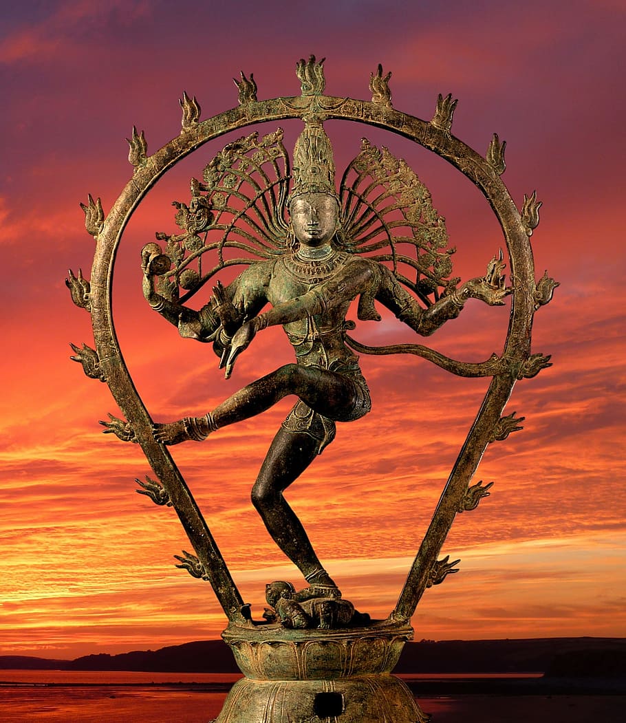 estatuilla de dios hindú, shiva, diosa, deidad, india, hindú, hinduismo, bronce, figura, estatua