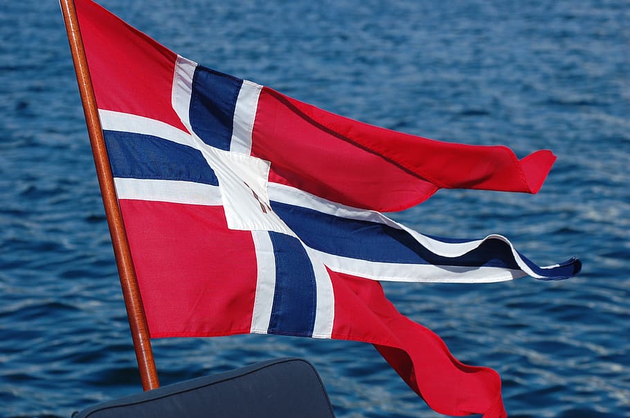 red, white, blue, flag, norway, the national, the split flag, båtflagg, 17mai, boat life
