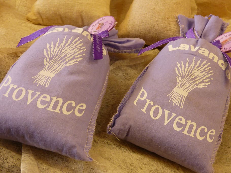 Lavender, Smell, Pouch, the smell of, aromatherapy, provence, dried flowers, purple, close-up, ribbon - sewing item