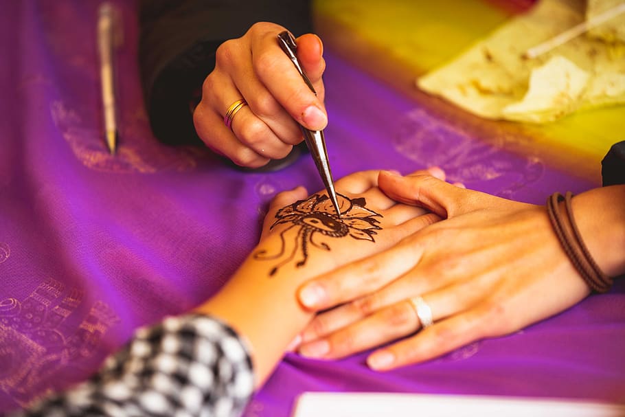 hand painting, hena, woman, decoration, painting, art, russia, moscow, human hand, hand