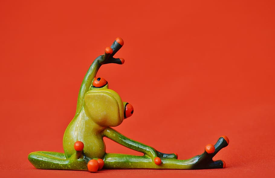 green, frog, stretching, figurine, frogs, figure, yoga, gymnastics, funny, animal