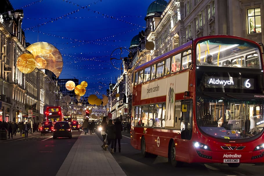 Regent Street, Christmas, Night, christmas, night, street, city, building exterior, outdoors, illuminated, architecture