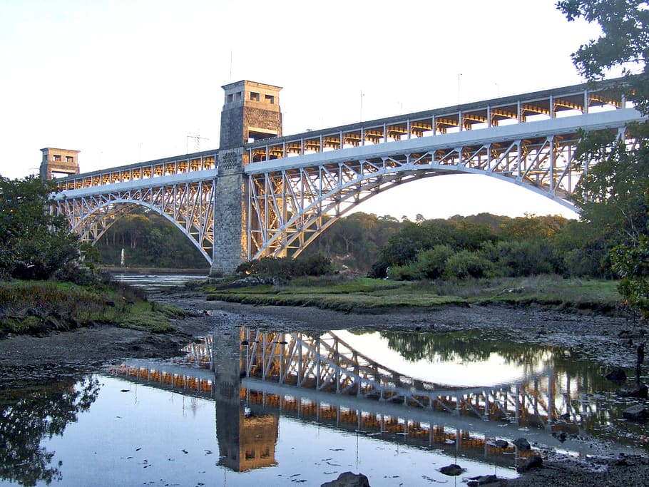 ponte britannia, anglesey, estreito de menai, ponte, conexão, ponte - estrutura feita pelo homem, estrutura construída, agua, arquitetura, rio