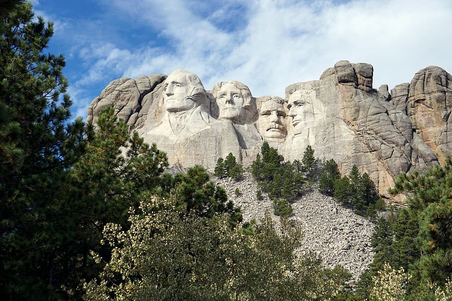 Amerika Serikat, Dakota Selatan, black hills, gunung Rushmore, peringatan nasional gunung Rushmore, presiden, washington, jefferson, roosevelt, lincoln