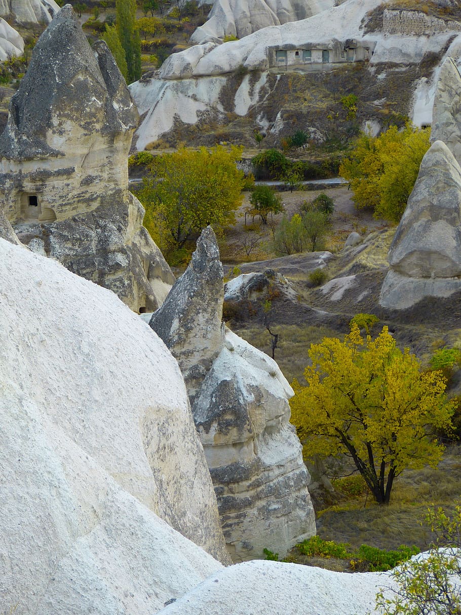 cappadocia, tufa, rock formations, turkey, landscape, rock, solid, rock - object, nature, water