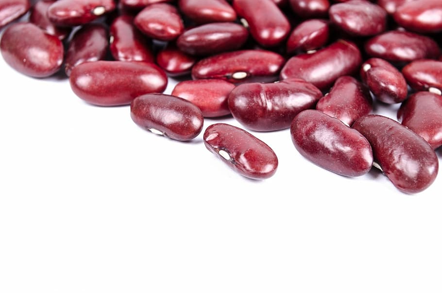 bunch, red, beans, seed, isolated, produce, natural, delicious, agriculture, organic