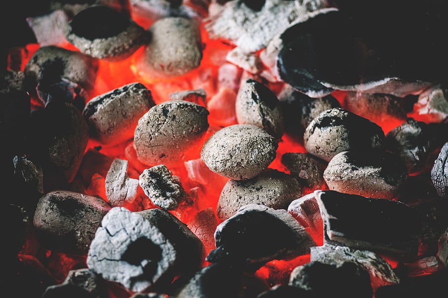 バーベキューの石炭, 石炭, バーベキュー, 食べ物/飲み物, 調理, 火, 食べ物, グリル, 肉, 赤