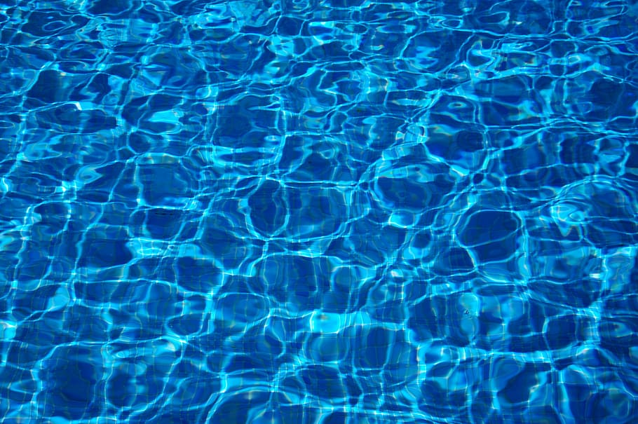 ondulando água azul, água, azul, reflexões, piscina, planos de fundo, líquido, natureza, verão, ondulação
