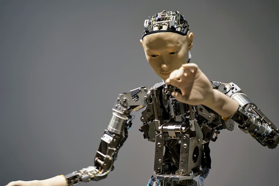 robot, machinery, android, ai, machine, future, metal, science, studio shot, indoors