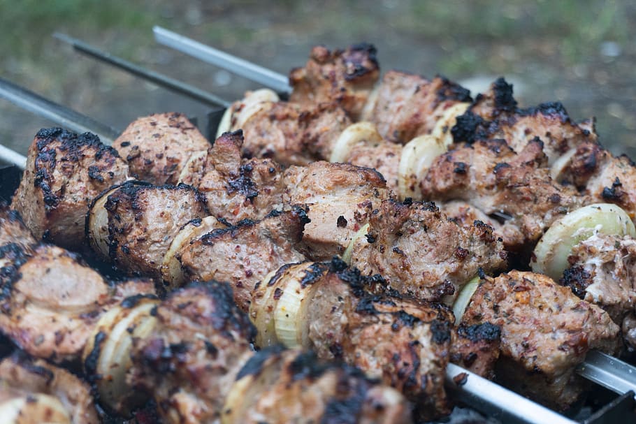 shish kebab, meat, delicious, vacation, summer, mangal, skewers, nutrition, food, tasty