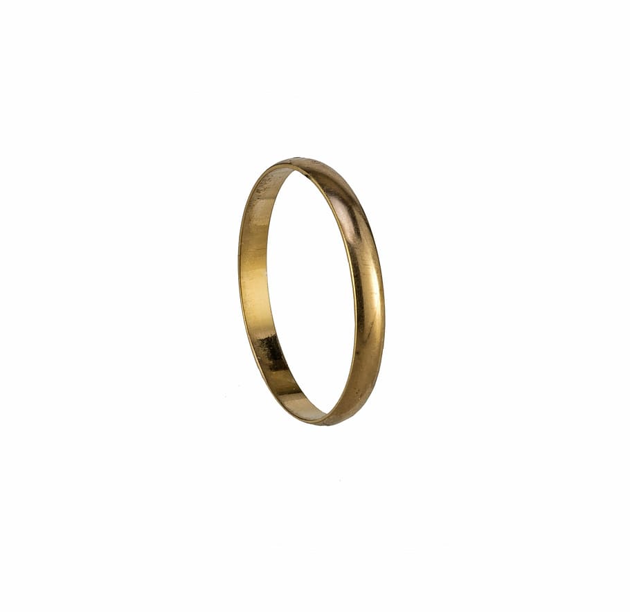 anel de cor dourada, jóia, ouro, anel de casamento, anel, casamento, cor de ouro, jóias, círculo, recortar