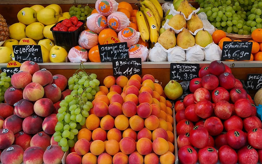 Fruta, Stand, Comida, Fresca, Orgánica, naranja - fruta, comida y bebida, alimentación saludable, frescura, gran grupo de objetos