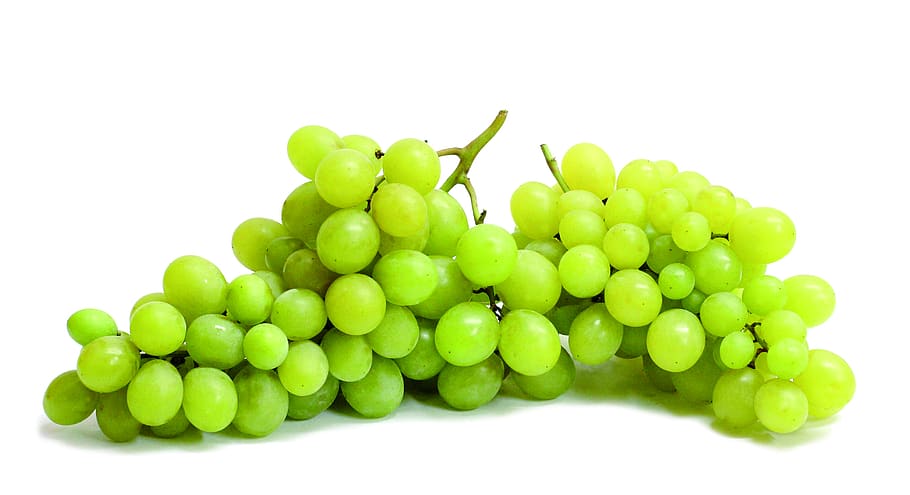 racimo de uvas, vino, uvas, grupo, dulce, comida, comida y bebida, alimentación saludable, color verde, frescura