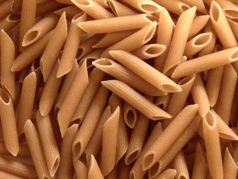 pasta, pene, pene rigate, italian, meal, macaroni, food, raw Food, wood - Material, dry