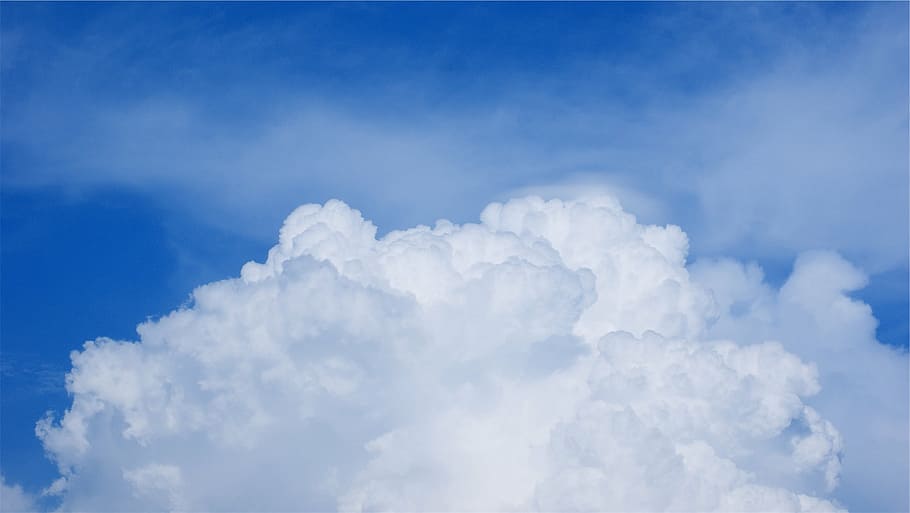 white, clouds, blue, sky, high, rise, photography, stratus, nature, cloud - sky
