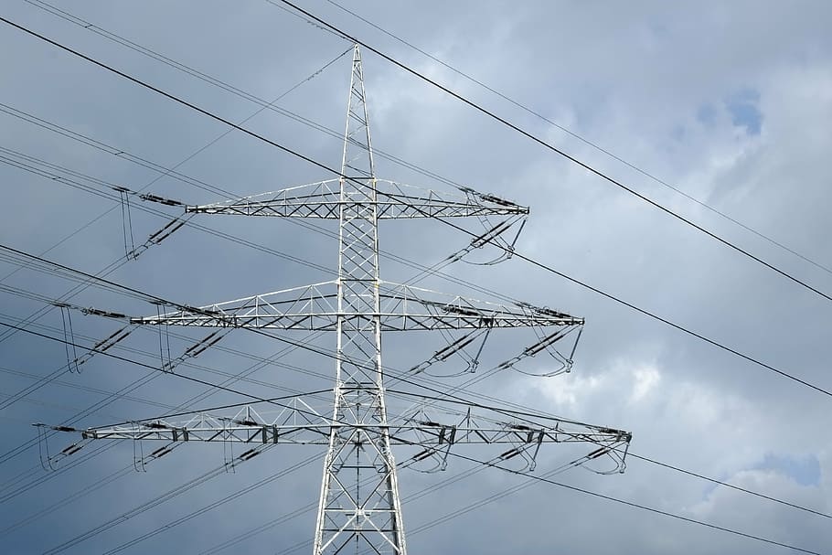 pylon, current, electricity, strommast, power line, energy, high voltage, power lines, line, lines
