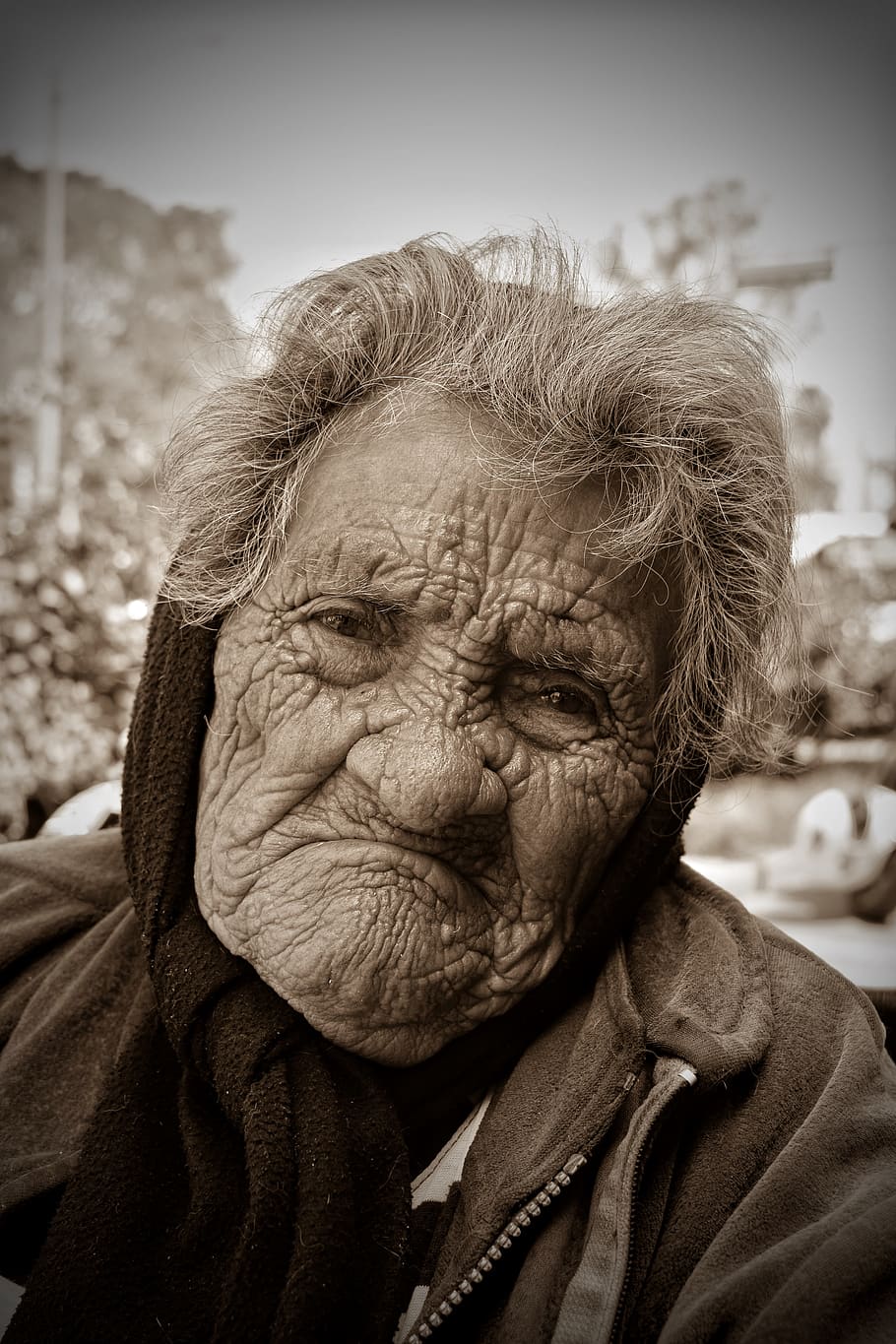 old age, old, elderly woman, senior adult, portrait, wrinkled, adult, lifestyles, people, focus on foreground