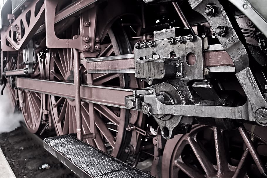 Blackjack, Roda Penggerak, schnellfahrtlock, dr-18-201, roda peniup, secara historis, kereta api, reichsbahn Jerman, lokomotif uap, tautan