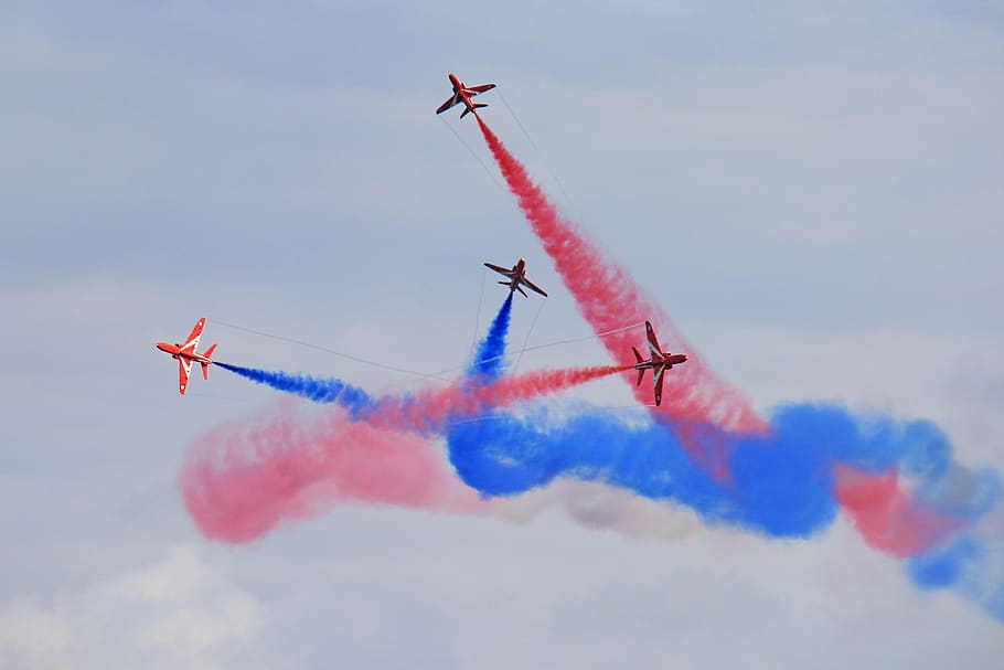 the red arrows, red arrows, raf, aviation, airshow, duxford, air vehicle, airplane, sky, flying