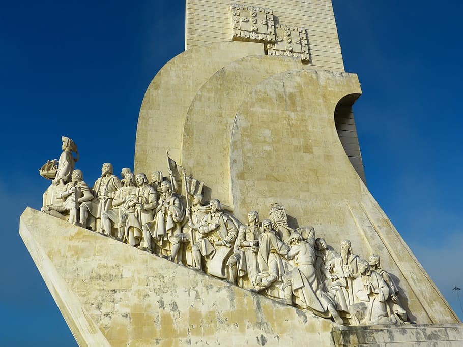 lisbon, lisboa, padrão dos descobrimentos, monument of the discoveries, henry of the navigator, monument, portugal, sculpture, art and craft, statue