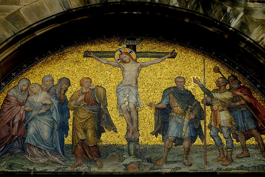 crucifixión, pintura de cristo, crucifixión de jesús, imagen, jesús, biblia, cristianismo, fe, cristo, iglesia
