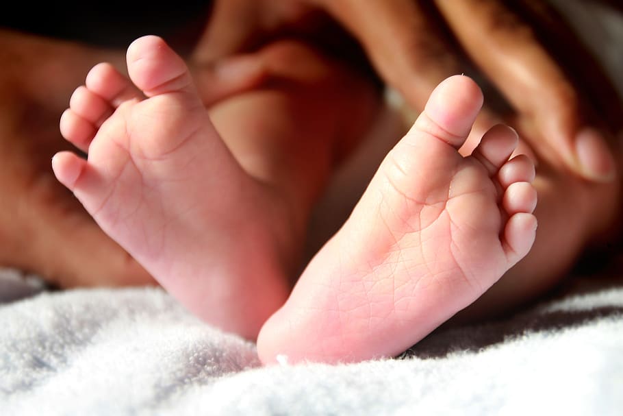 baby, white, fleece textile, baby feet, newborn, leg, child, small, childhood, body