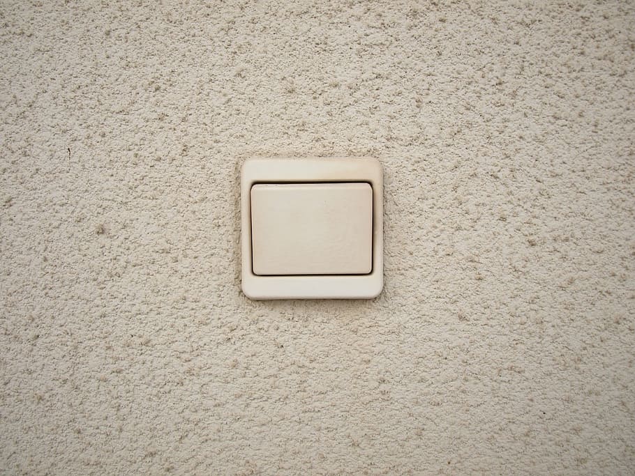 beige, switch button, concrete, surface, switch, on off switch, light, wall, texture, white