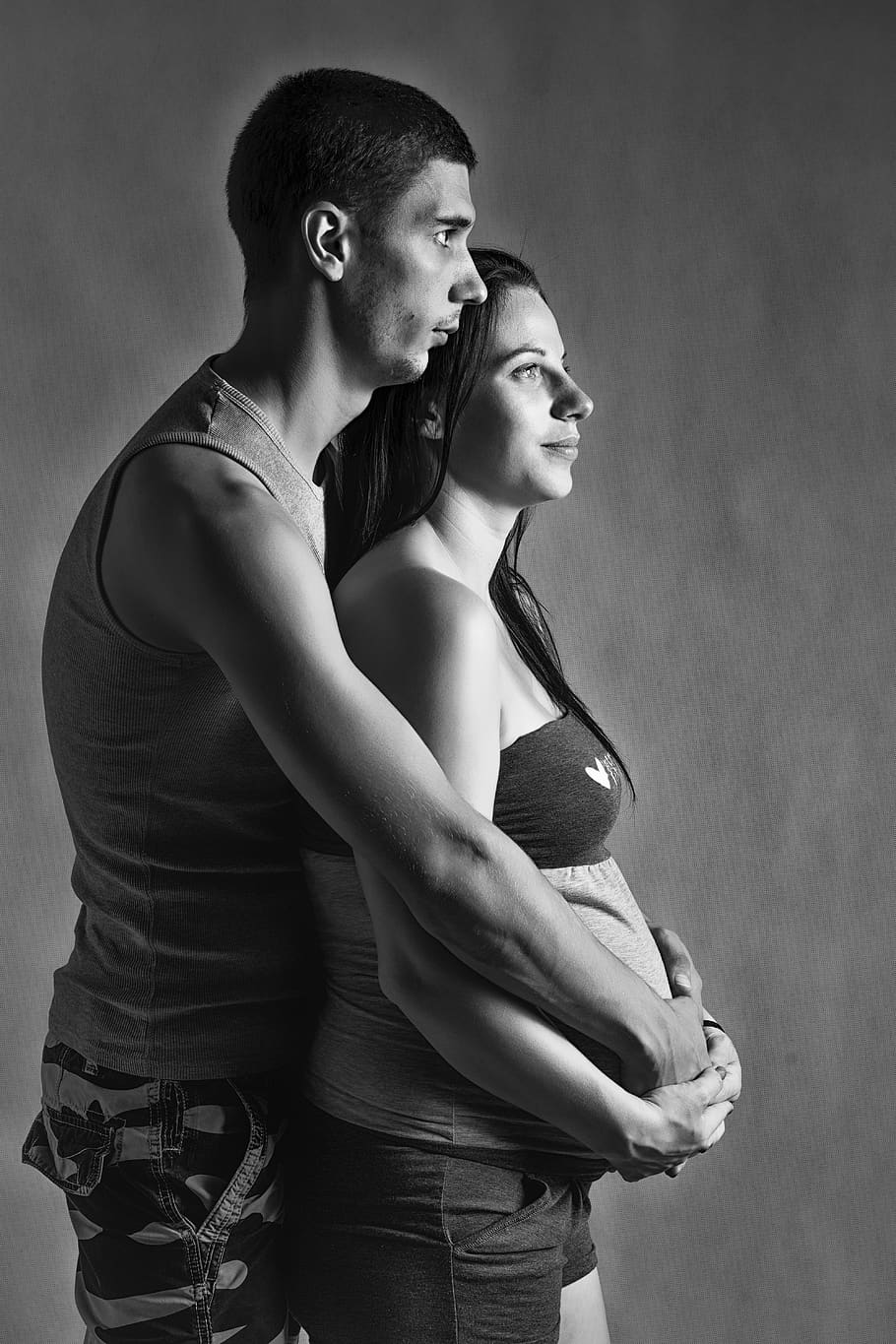 a couple of, portrait, contact, togetherness, in conjunction with the, baby shower, lovers, romantic, love, standing