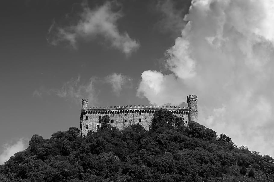 montalto dora, castles, piemonte, history, italy, middle ages, medieval castle, fortification, built structure, sky