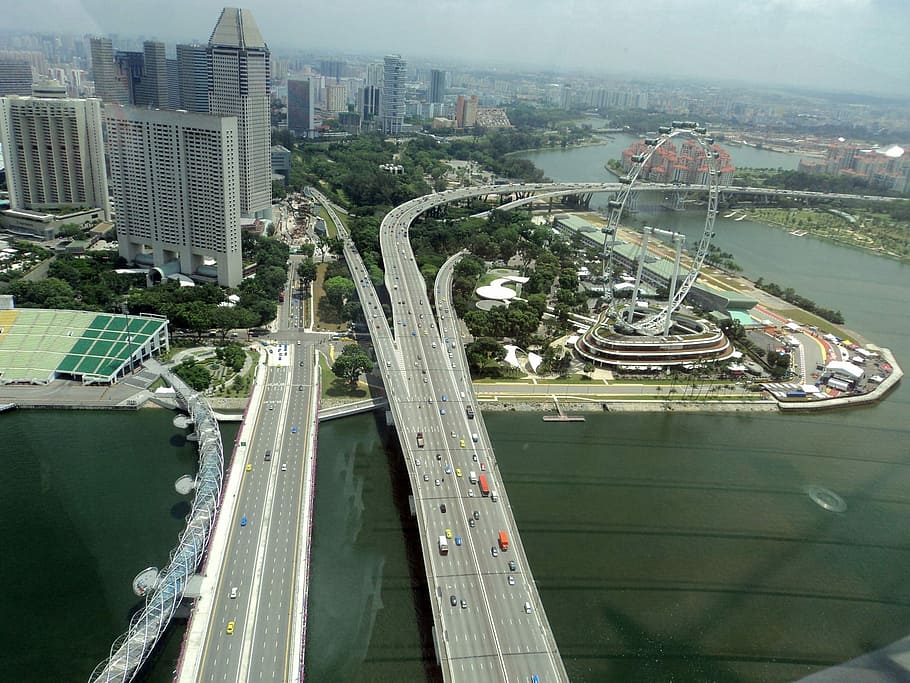 Singapura, Perjalanan, Jalan, Jembatan, arsitektur, struktur, bangunan, tempat wisata, jembatan - struktur buatan manusia, kota