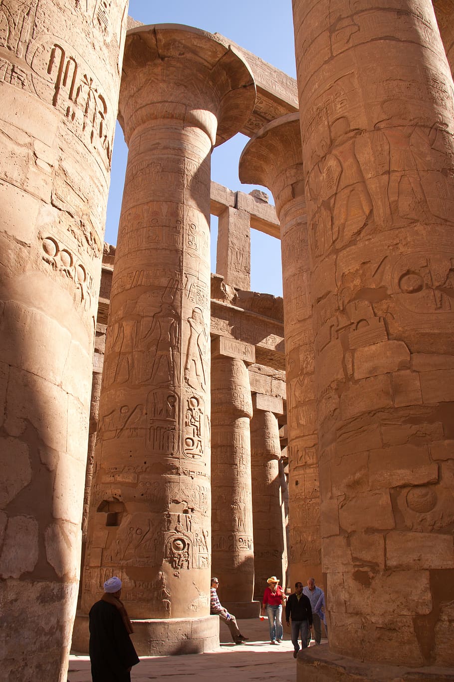temple, egyptian, gallery, pillars, gigantic, archaeological site, nearby attraction, history, ancient, architecture