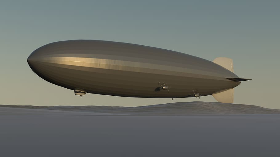 zeppelin, airship, hindenburg, aviation, aircraft, sky, nature, air vehicle, clear sky, mid-air