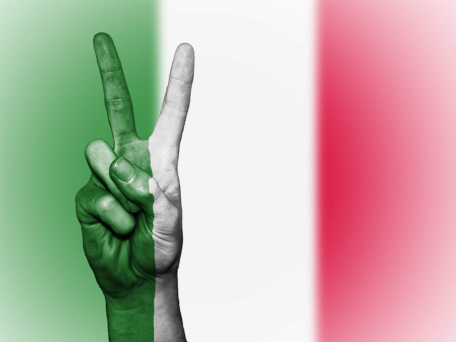 person, hand, peace sign, flag, france photo overlay, italy, peace, nation, background, banner