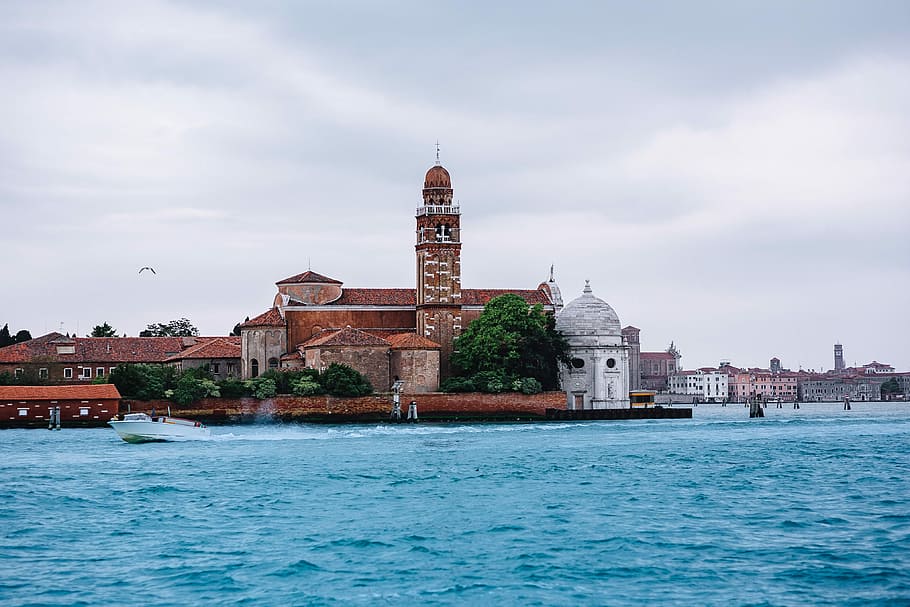 hermosa, colorida, isla de murano, Murano, isla, Italia, agua, vacaciones, arquitectura, edificios