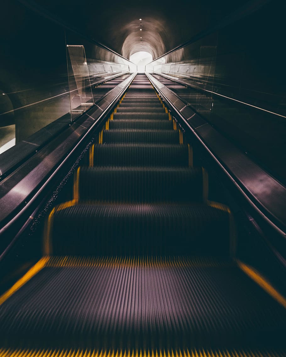 photography, underground, escalator, elevator, lift, stairs, steps, transport, carry, move