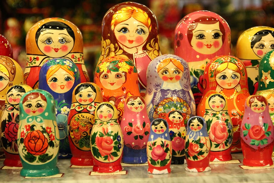 matryoshka dolls, matruschka, matroschka, babuschka, doll, moscow, russia, soviet union, wood, art