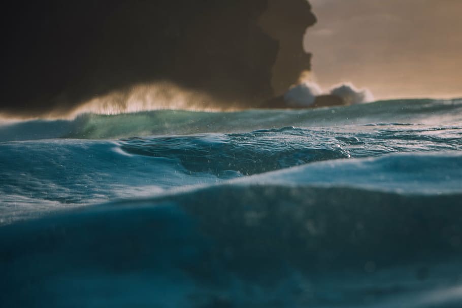 foto, corpo, água, mar, oceano, ondas, natureza, onda, surfar, tempestade