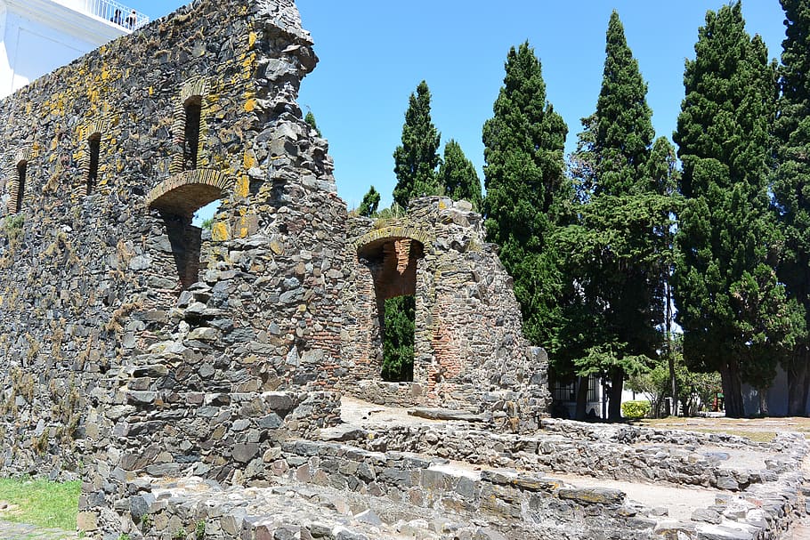 fortress, stone house, wall, ruins, cologne, stone, old, hollow, temple, uruguay