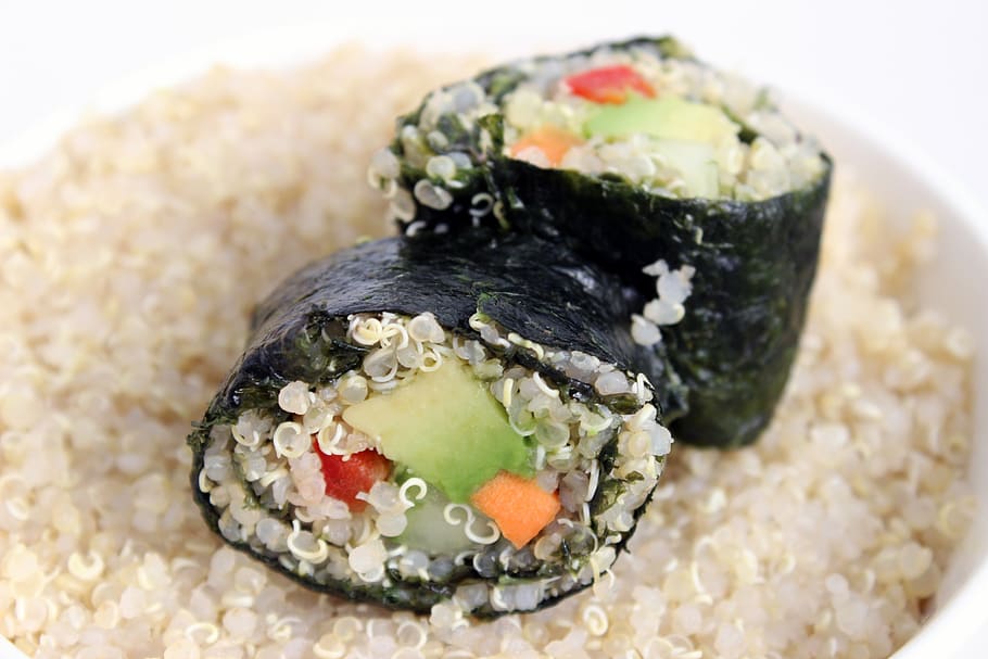 sushi, vegetarian sushi, vegan sushi, japanese food, asian food, food, seafood, food and drink, rice, healthy eating