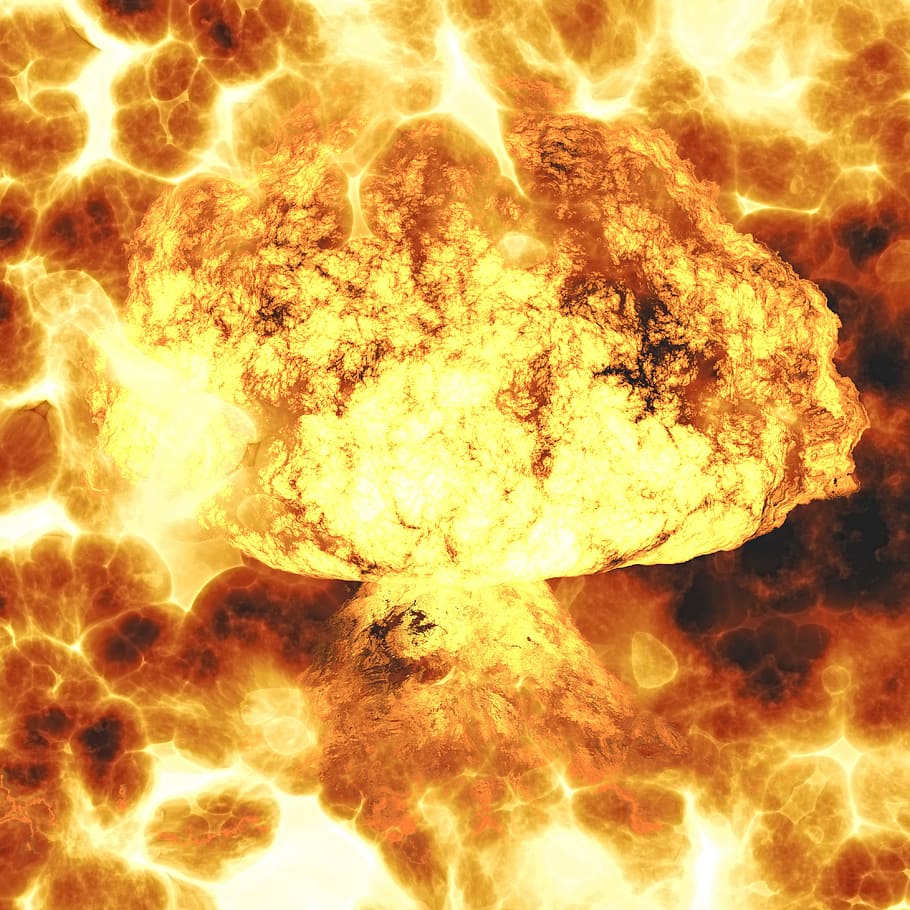 ilustrasi api, bola api, api, merek, armageddon, ledakan, big bang, pop, akhir zaman, kehancuran