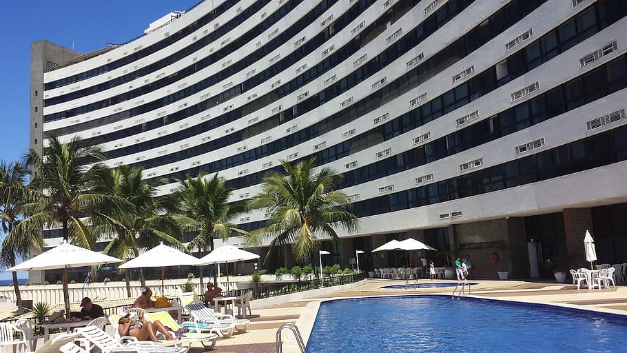 Beach, Pool, Ondina, Hotel, Holidays, swimming Pool, blue, luxury, palm Tree, tourist Resort