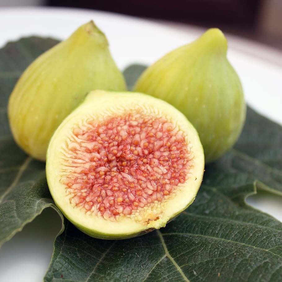 figs, fruit, half, leaf, mediterranean, foods, organic, eat, fig, sicily